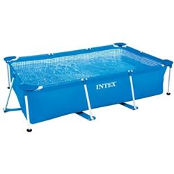 Pileta Lona Estructural Reforzada Intex 28271 260x160x65 Cm Azul Mosaico