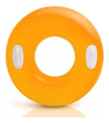Inflable Circular Intex Para Pileta Con Agarradera 76 Cm Naranja
