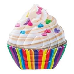 Colchoneta Inflable Cupcake P/pileta 142x135cm Vinilo Intex Blanco