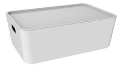 Caja Plastica Organizadora 4,5 Lts Con Tapa Dea Home Mm Color Blanco Contemporary