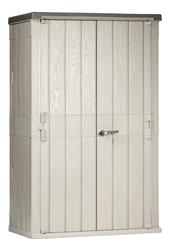 Deposito Plástico Exterior Interior Jardín 2 Puertas 206 Cm Gris