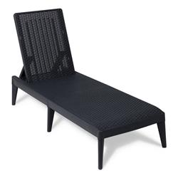Reposera Camastro Toomax Numana 60.8x80x168cm Ratan Negro Negro