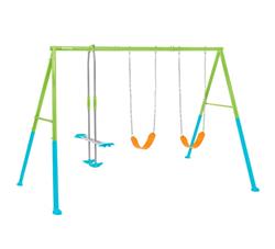 Juego Plaza Parque Intex Columpio 2 Hamacas Balancin 4 Niños Colorido