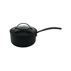 Cacerola De Aluminio Hudson Antiadherente Total Black 20 Cm Negro