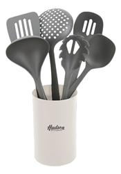 Set X6 Utensilios Nylon Holder Plastico Hudson Ut103g