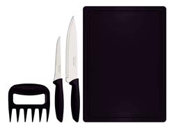 Juego Cuchillos Churrasco 23498/076 Tramontina Plenus 4 Pzs Negro