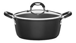 Cacerola 22cm Antiadherente Tramontina Mônaco Apta Induccion Negro