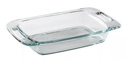 Fuente Vidrio Pyrex Easy Grab Horno Microondas 33x22cm 2.8lt Transparente