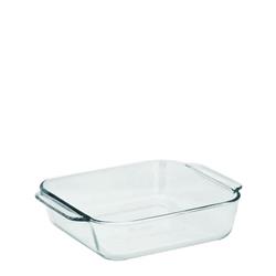 Fuente Cuadrada Pyrex Vidrio Horno 20 Cm Basics Con Asas