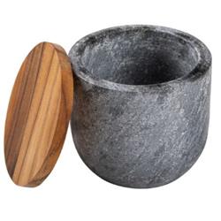 Salero De Piedra C/tapa Madera Tramontina Provence 13518/351 Gris Oscuro