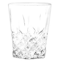 Vaso Diamante Cristar Facetado Vidrio Resistente Caja X 48 U Transparente
