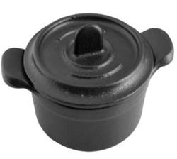 Mini Olla Cocotte Fundicion De Hierro 200 Ml Victoria Negro