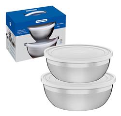 Set X 2 Bowl Acero Con Tapa Tramontina Freezinox 1