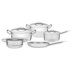 Batería Cocina Tramontina 5 Piezas Professional Acero Inox Plateado