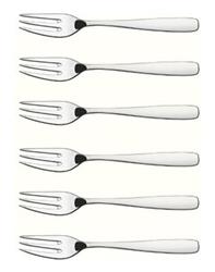 Set De 6 Tenedores De Torta Amazonas Ac. Inox. Tramontina Plateado