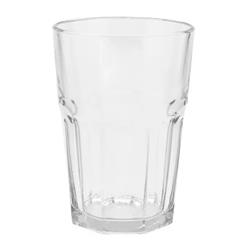 Vaso Vidrio Transparente 400ml Durax Facetado Caja X48 Transparente