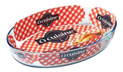Fuente Oval Asadera Le Cuisine Ovenware Vidrio 2l 30x21cm Color Transparente