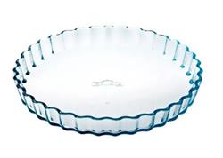Tartera Redonda Ondeada 27 Cm Vidrio Horno O Cuisine Transparente
