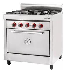 Cocina Industrial Sol Real 4h Linea 700 Color Plateado