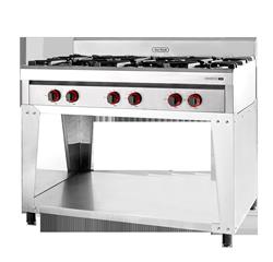 Anafe Industrial 6 Hornallas 123 Cm Sol Real 732 Acero Inox