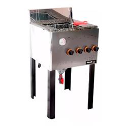 Freidora A Gas 15 Lts Morelli F-15 Acero Inoxidabl