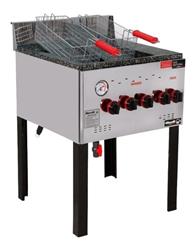 Freidora A Gas Morelli F-35 Standard 35 Litros Acero Inoxidable