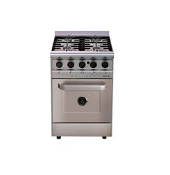 Cocina Morelli Forza 4 Hornallas 55cm Ac Inox Enc Electrico Plateado