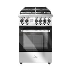 Cocina Industrial Morelli Volta 4h Horno Convector 55 Cm Acero Inox