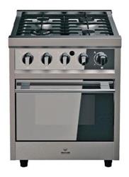 Cocina Morelli Zafira 55cm 4 Hornallas Pta Vidrio C/valvulas Plateado