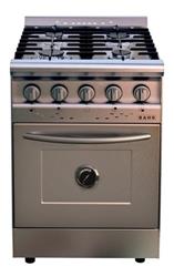 Cocina Morelli Saho Jitaku 4 Hornallas 55 Cm Puerta Acero Plateado