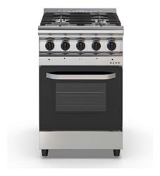 Cocina Morelli Saho Jitaku 4 Hornallas 55 Cm Puerta Visor Gris