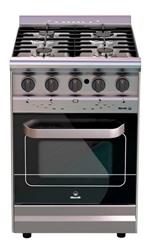Cocina Morelli Forza 4 Hornallas 55cm Pta Vidrio C/valvulas Plateado