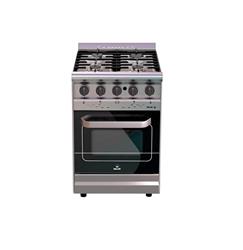 Cocina Morelli Forza 4 Hornallas 55cm Puerta Vidrio Visor Acero Inoxidable