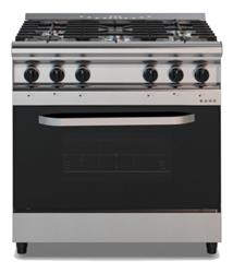 Cocina Morelli Saho Jitaku 5 Hornallas 82 Cm Puerta Visor Acero Inoxidable