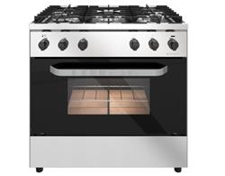 Cocina Morelli Saho 5 Hornallas Kuma 820 Puerta Visor Plateado