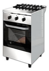 Cocina Industrial Saho Kuma 2 Hornallas 550 Puerta De Vidrio Plateado