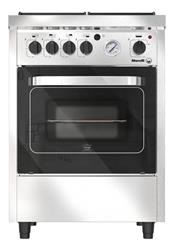 Cocina Industrial Morelli Vintage Classic 600 4 Hornallas Color Plateado