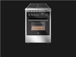Cocina Prego Morelli 4 Hornallas 60 Cm Puerta Vidrio Touch Negro
