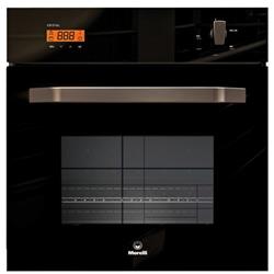 Horno A Gas Morelli Cristal Empotrable 600 Grill Luz Timer Negro