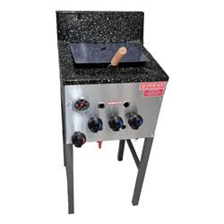 FREIDORA 18 LTS FRENTE AC. INOX COMANDOS INDIV. C/VAL PEVI