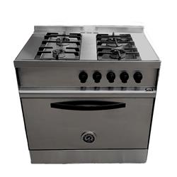 Cocina Industrial Soul 82cm 4 Hornallas Acero Inoxidable Plateado