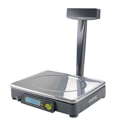 Balanza Comercial Systel Passer 15kg Con Mastil Supermercado Negro