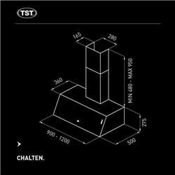 Campana Purificadora De Cocina Tst Chalten Ac. Inox. 90 Cm Plateado