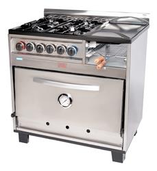 Cocina Industrial Tecnocalor 4 Hornallas Plancha Carlitero Plateado