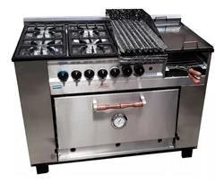 Cocina Industrial Tecnocalor 115cm Multiple Parrilla Plancha Plateado
