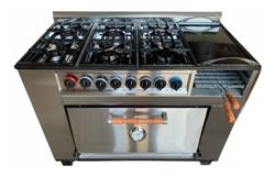 Cocina Industrial Tecnocalor 6h Plancha Y Tostador Plateado