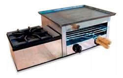 Carlitero Simple Con Plancha + Anafe 1 Hornalla Tecnocalor