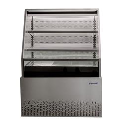 Heladera Exhibidora Vertical Baja Infinity 90cm Acero Inox