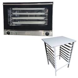 Horno Convector Eléctrico Havard 60x40 Cm  Base Desarmable Plateado