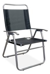 Reposera Silla Plegable Descansar 10009 Caño Reforzado Color Negro